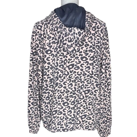 Mainstrip Wm’s Sz Sm Cream Cheetah Half Zip Kangaroo Pocket Hoodie Sweatshirt - Picture 4 of 5